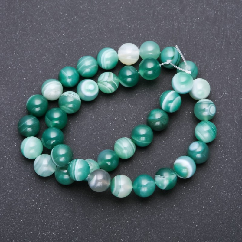 Agate Beads, Smooth Round 10mm, Strand 38cm