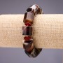 Agate Barrel Bracelet 15x12(+/-)mm, 18cm length, on elastic