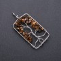 Pendant "Tree of Happiness" Tiger's Eye, 36x73mm