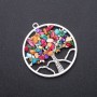 Pendant "Tree of Happiness" Multicolor Mother-of-Pearl, 57mm diameter