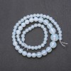 Synthetic Moonstone Beads, Graduated Faceted Round Strand, 6-14mm diameter, 45cm length