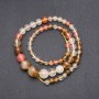 Synthetic Chalcedony Beads, Graduated Smooth Round Strand, 6-14mm diameter, 44cm length