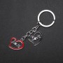 Hearts Keychain, Metal Color "Silver"