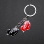 Hearts Keychain, Metal Color "Silver"