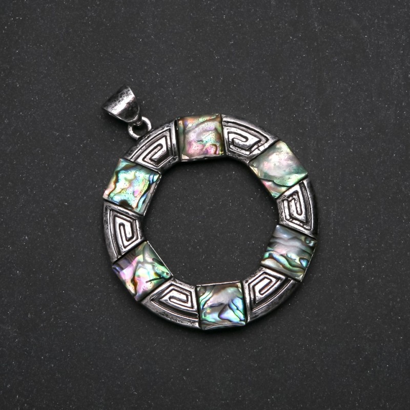 Abalone Pendant in Setting, 47mm