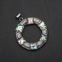 Abalone Pendant in Setting, 47mm
