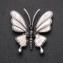 Butterfly Pendant Brooch, Mother-of-Pearl, 53x51mm