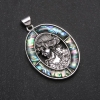 Grecian Pendant with Abalone in Setting, 36x46mm