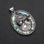 Grecian Pendant with Abalone in Setting, 36x46mm