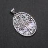 Pendant with Imitation Abalone in Tree-Shaped Setting, 32x42x55mm