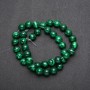 Beads Artificial Malachite on a String Smooth Round, diameter 10mm, length 38cm