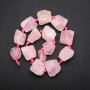 Raw Rose Quartz Nugget Beads on Strand, Tumbled, 20x26(+/-)mm Diameter, 42cm Length