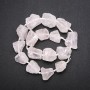 Raw Crystal Nugget Beads on Strand, Tumbled, 20x26(+/-)mm Diameter, 42cm Length