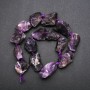 Raw Amethyst Nugget Beads on Strand, Tumbled, 22x26mm+/- Diameter, 42cm+ Length