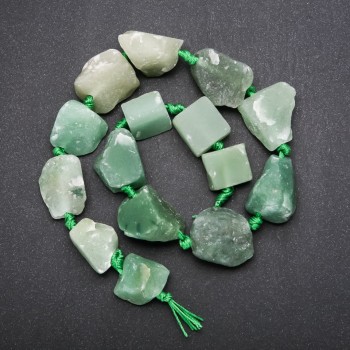 Raw Jade Nugget Beads on Strand, Tumbled, 20x26mm+/- Diameter, 42cm+ Length