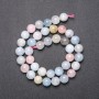 Morganite Natural Stone Beads on Strand, Smooth Round, 10mm Diameter, 38cm Length
