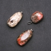 Picasso Jasper Natural Stone Pendant, 20x41(+/-)mm