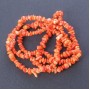 Orange Coral Natural Beads, “Stone Chip”, 6mm (+/-) Diameter, 85cm Strand