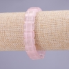 Rose Quartz Link Bracelet 10x14(+-)mm on Elastic