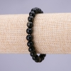 Golden Sheen Obsidian Bracelet, Smooth 8mm Round Beads on Elastic
