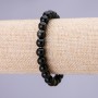 Golden Sheen Obsidian Bracelet, Smooth 8mm Round Beads on Elastic