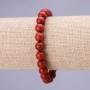 Red Jasper Natural Stone Bracelet on Elastic, Diameter 8mm+