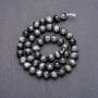 Natural Hawk's Eye Stone Beads on a Strand, Smooth Round, Diameter 8(+-)mm, Length 38cm