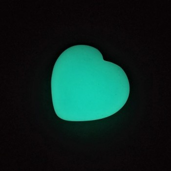 Blue Glow Onyx Heart 37x40(+-)mm