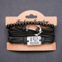 Men's Triple-Strand Bracelet "I Love Jesus" with Adjustable Drawstring
