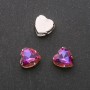 Price per Pack /10 pcs. Sew-On Crystal in Prong Setting Heart 12mm Raspberry-Orange