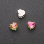 Price per Pack /10 pcs. Sew-On Crystal in Prong Setting Heart 12mm Pink-Green