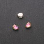 Price per Pack/10pcs. Sew-On Crystal in Prong Setting Drop 6x8mm Pink-Green