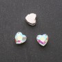 Price per Pack/10pcs. Sew-On Crystal in Prong Setting Heart 14mm Rainbow