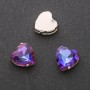 Price per Pack/10pcs. Sew-On Crystal in Prong Setting Heart 14mm Blue-Purple