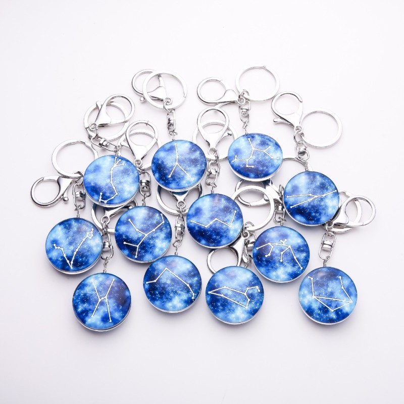Zodiac Keychains Set of 12, Price per Pack, 10cm Length
