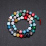 Assorted Faceted Round Beads, Diameter 8 (+/-) mm, Thread, Length 38 cm