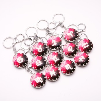 Zodiac Keychains Set of 12, Price per Pack, Length 10cm