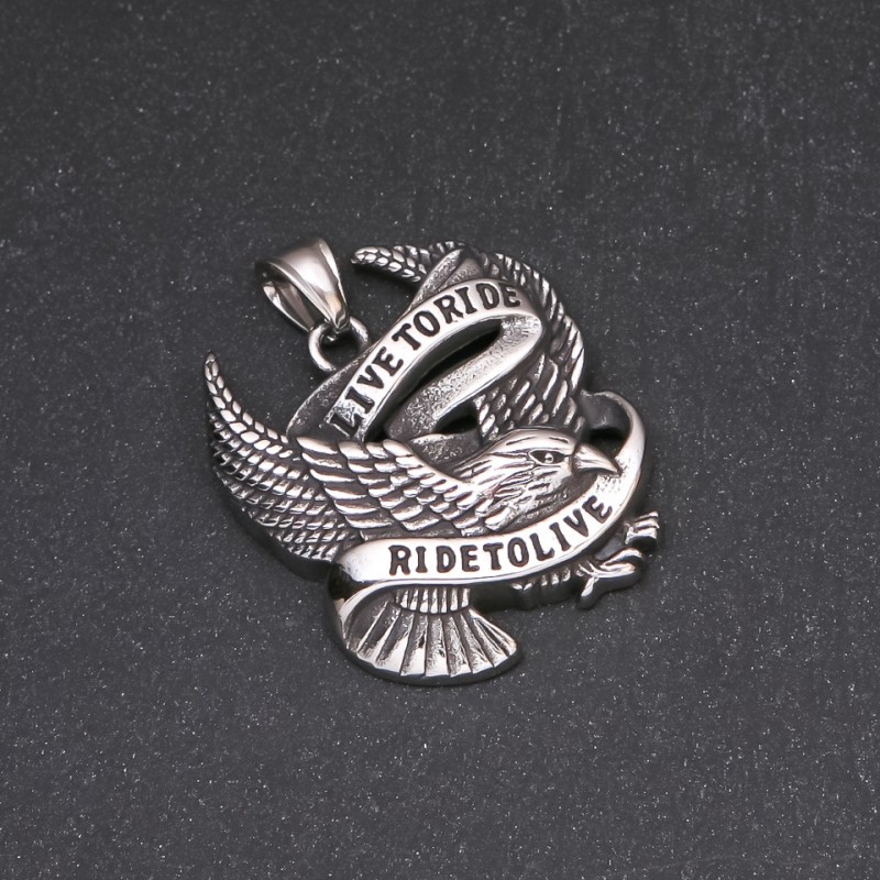 Men's Eagle Pendant, Stainless Steel 40x35mm