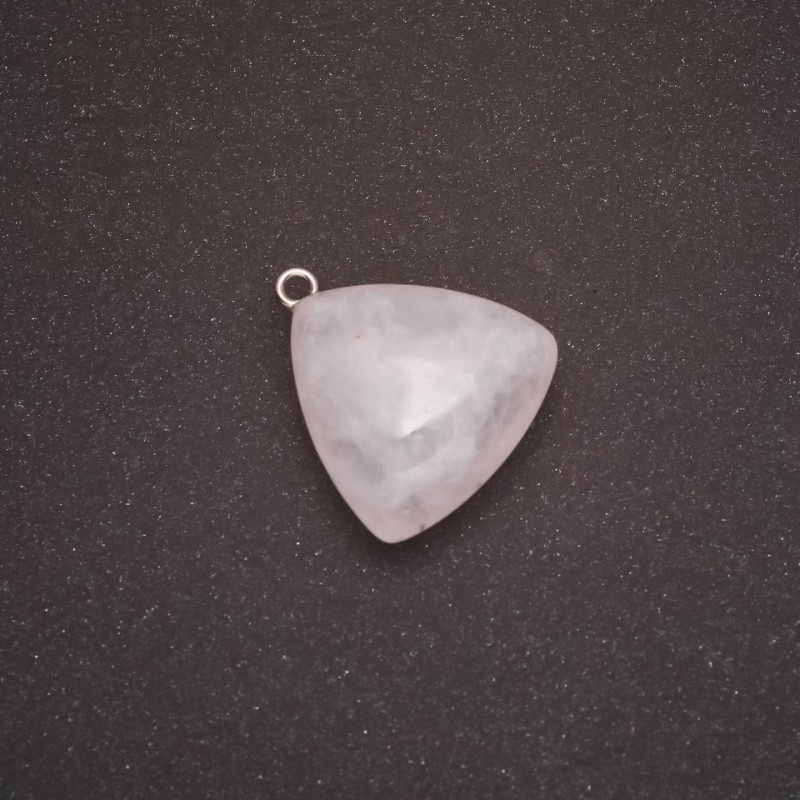 White Quartz Pendant 27x24(+/-)mm