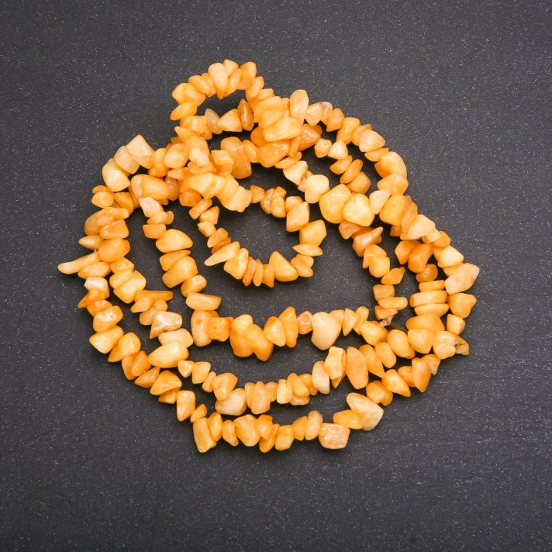 Beads on Fishing Line, Tinted Quartz Chips, Diameter 6 (+/-) mm, Length 80cm