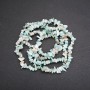 Beads on Fishing Line, Amazonite Chips, Diameter 7 (+/-) mm, Length 80cm