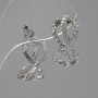 Infinity Stud Earrings, White Rhinestones, Silver-Tone Metal, 2cm