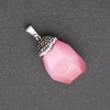 "Acorn" Pendant made of Pink Cat's Eye Stone, 32x20(+-)mm