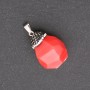 "Acorn" Pendant made of Chalcedony Stone, 32x20(+-)mm