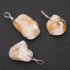 Citrine Pendant in Wire Wrap 20x30(+-)mm
