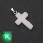 Onyx Cross Pendant 18x27mm, Green Glow