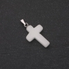 Onyx Cross Pendant with Turquoise Glow, 18x27mm+