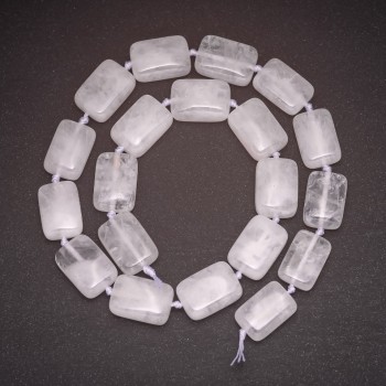 Rock Crystal Bead Strand, Diameter 13x18 (+/-) mm, Length 42cm