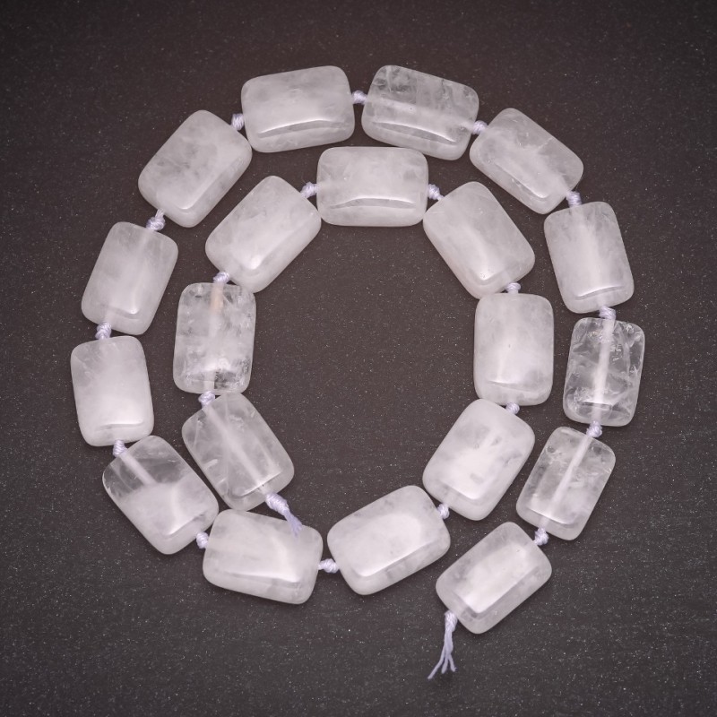 Rock Crystal Bead Strand, Diameter 13x18 (+/-) mm, Length 42cm