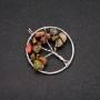 Pendant "Tree of Happiness" Heliotrope, 30mm Diameter